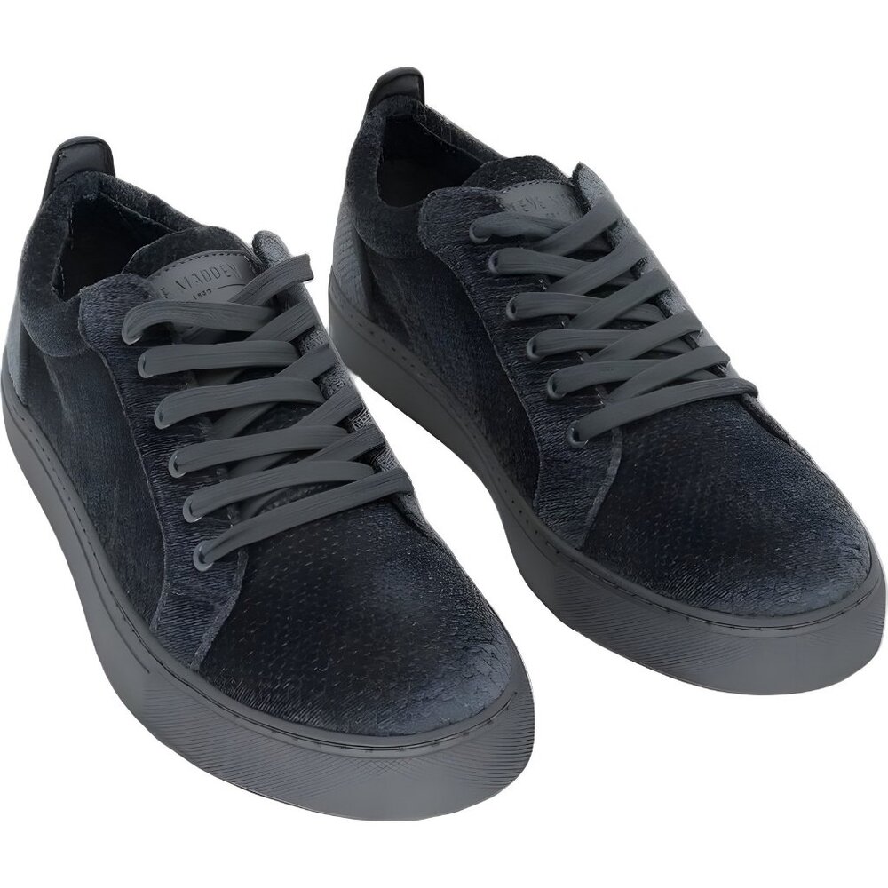 Steve Madden Yali Velvet Low-Top Sneakers Gray Casual Streetwear Men's US 8.5